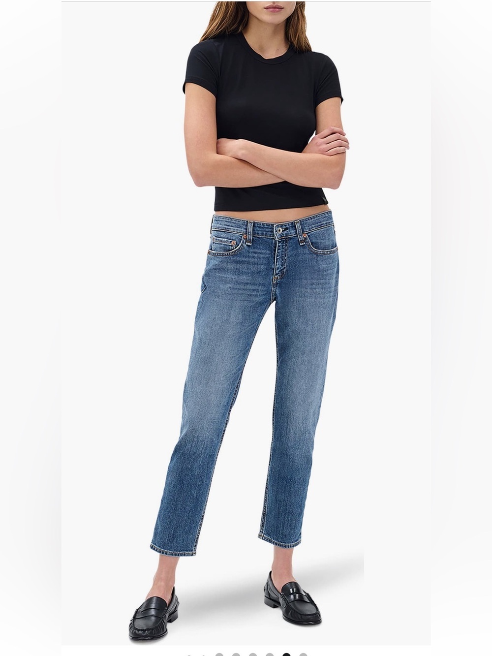 rag & bone Dre Low Rise Slim Boyfriend Jeans Size 25 Julienne